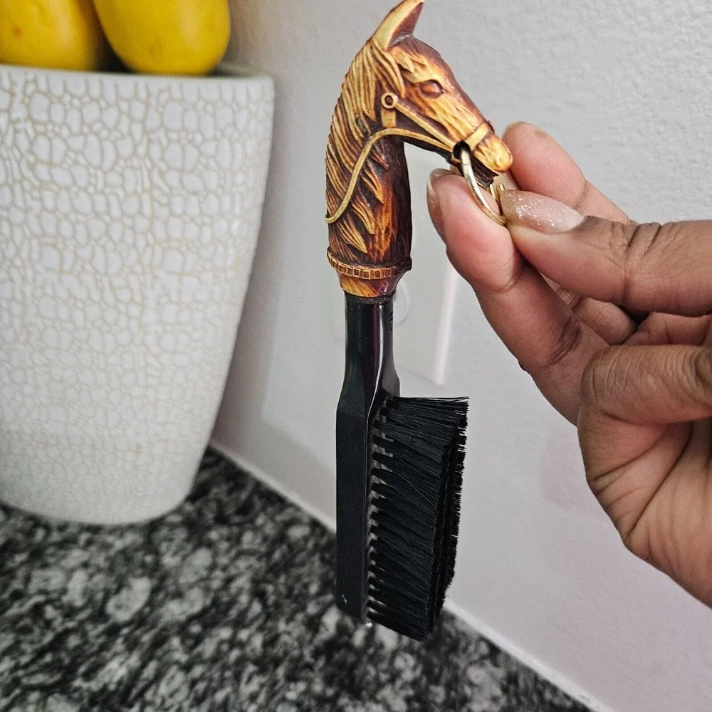 Vintage‎ Equestrian Horse Head Shoe Brush